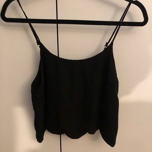 LA Hearts Scalloped Edge Crop Tank